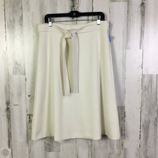 Skirt Midi By Ann Taylor In Cream, Size: 12