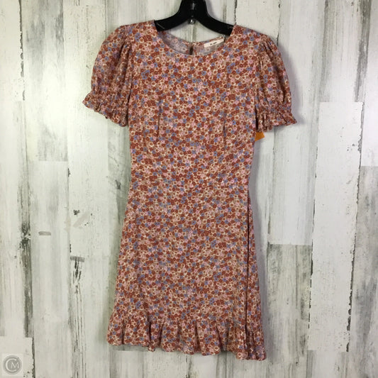Dress Casual Short By Mi Ami In Orange & Pink, Size: Xxs