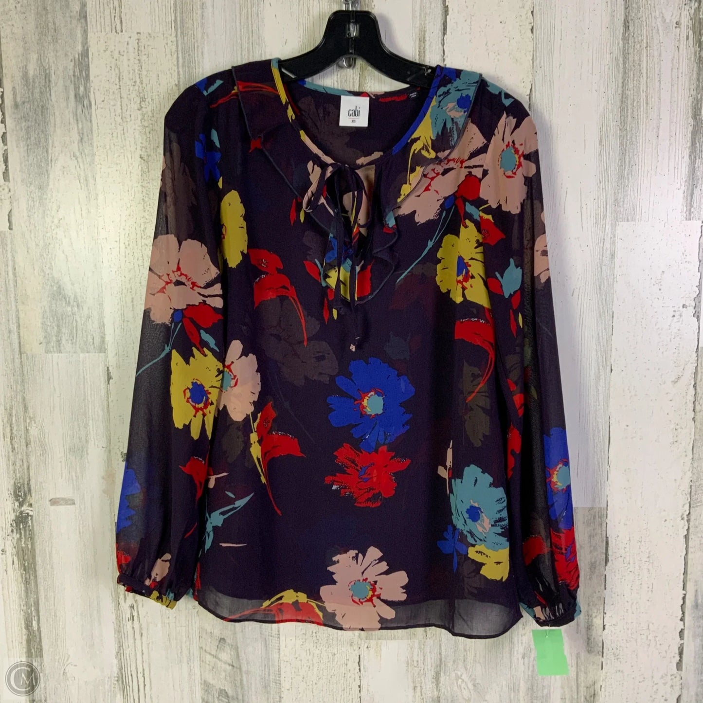 Blouse Long Sleeve By Cabi In Purple, Size: Xs