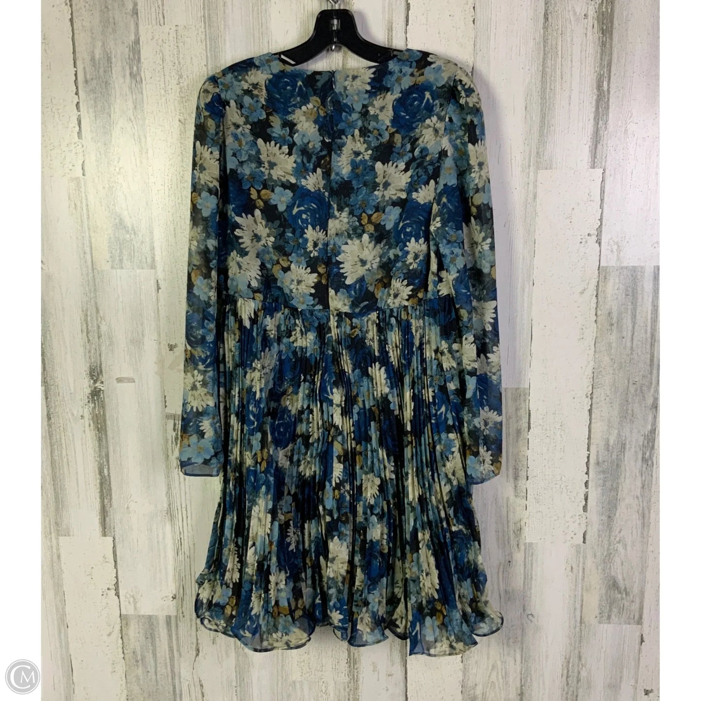 Dress Party Short By Taylor In Blue & Cream, Size: M