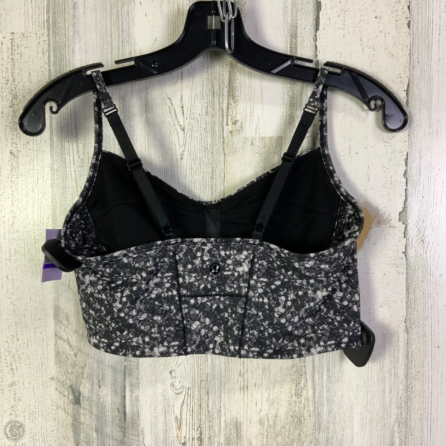 Athletic Bra By Lululemon In Grey & White, Size: S