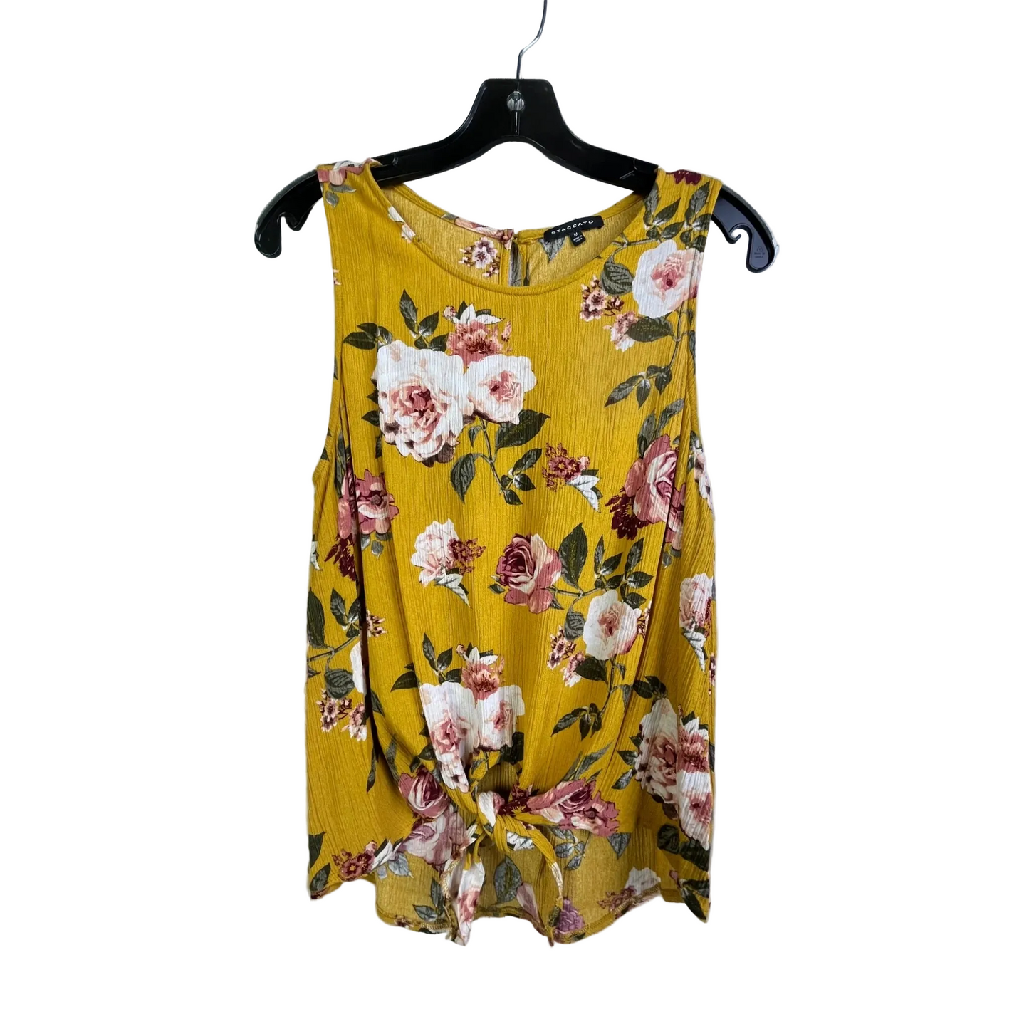 Top Sleeveless By Staccato In Yellow, Size: M