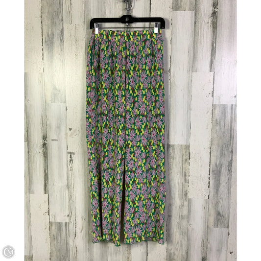 Pants Wide Leg By Bailey Rose In Green & Pink, Size: S