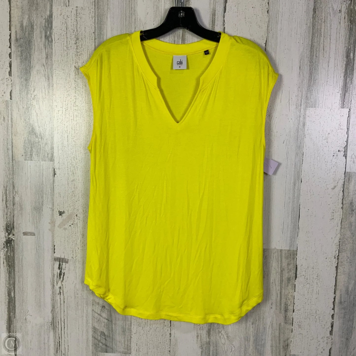 Top Sleeveless Basic By Cabi In Yellow, Size: M