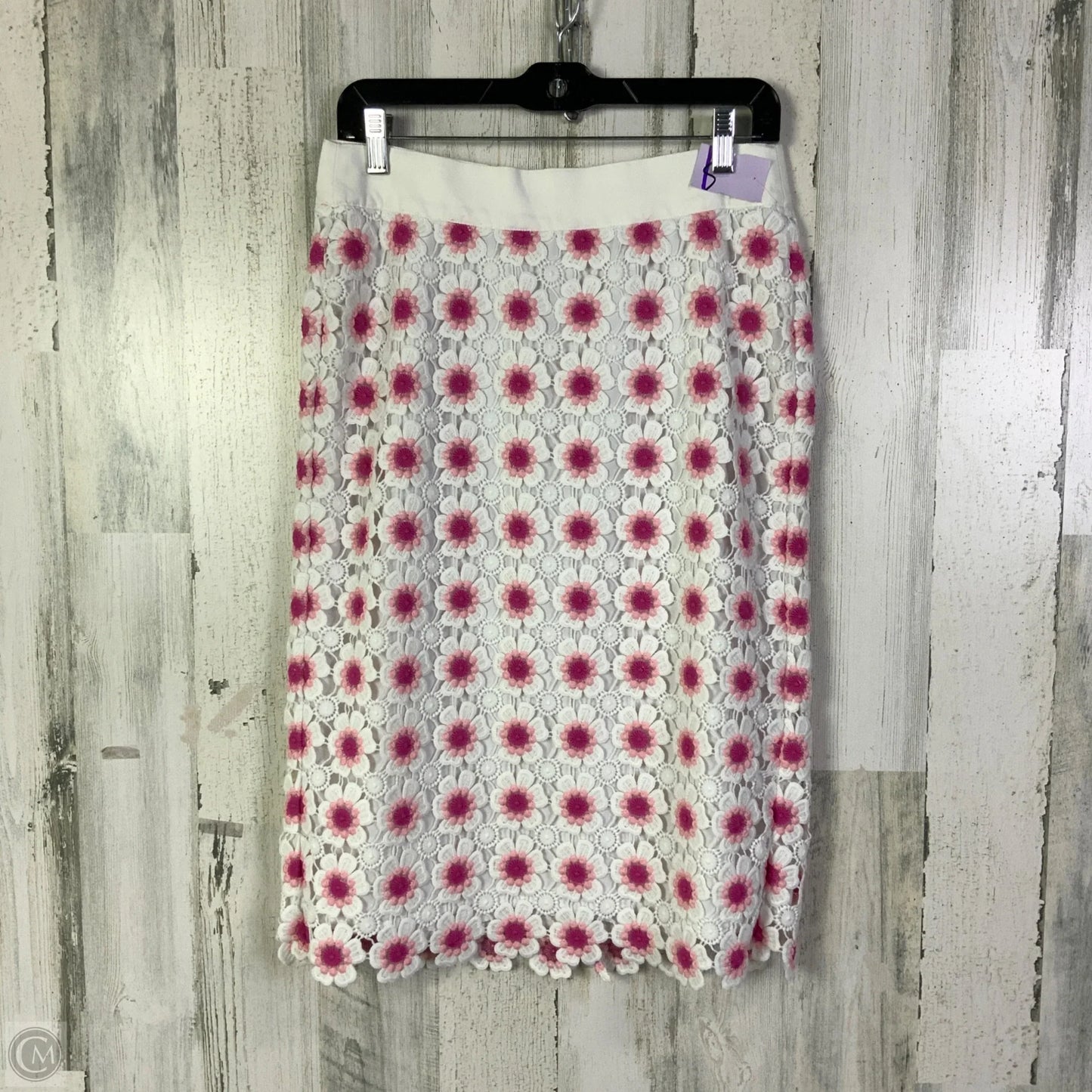 Skirt Midi By J. Crew In Pink & White, Size: 6