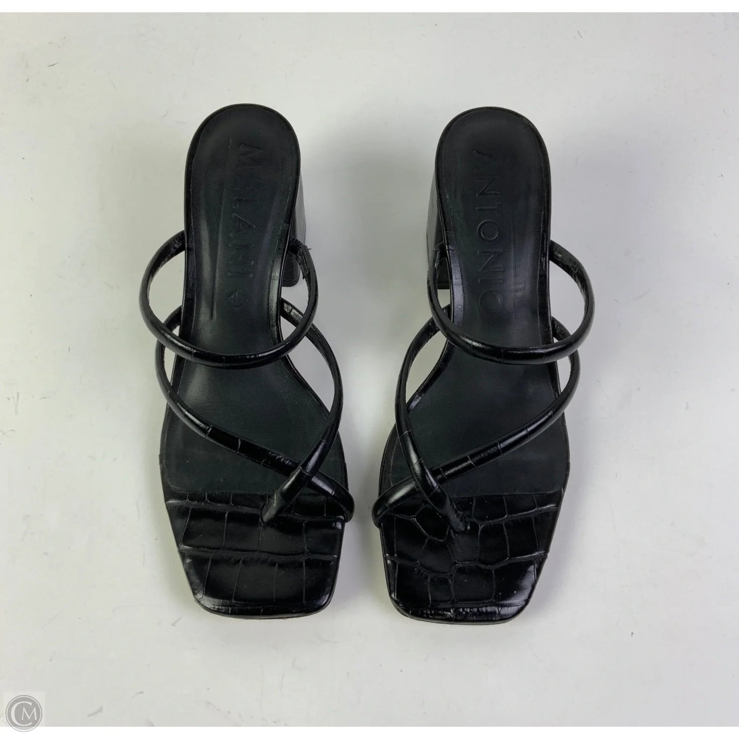 Sandals Heels Block By Antonio Melani In Black, Size: 8.5