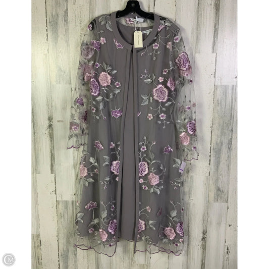 Dress Set 2pc By Clothes Mentor In Grey & Purple, Size: Xl