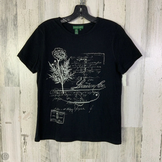 Top Short Sleeve Basic By Ralph Lauren In Black, Size: M
