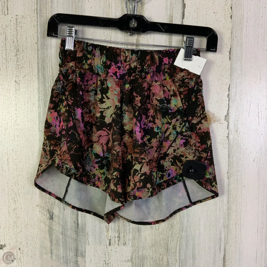 Athletic Shorts By Lululemon In Black & Pink, Size: 2