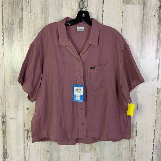 Top Short Sleeve By Columbia In Pink, Size: Xl