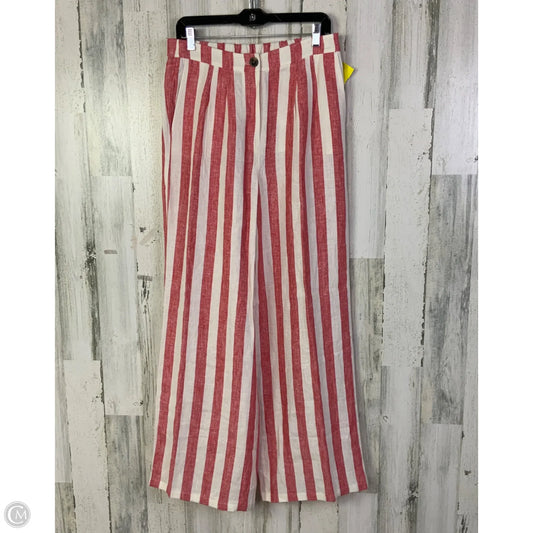 Pants Wide Leg By Boden In Red & White, Size: 12