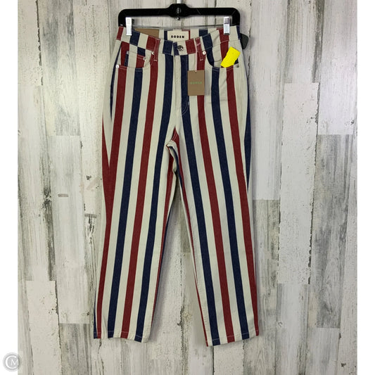 Jeans Straight By Boden In Blue & Red & White, Size: 6