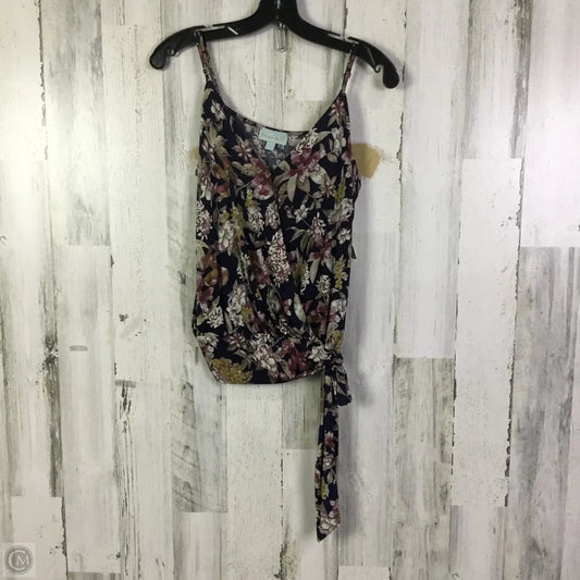 Blouse Sleeveless By Veronica M In Blue & Pink, Size: M