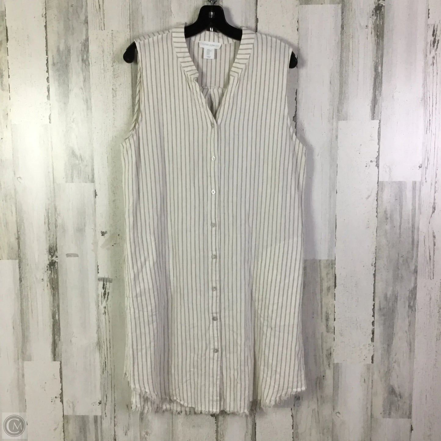 Dress Casual Short By Cynthia Rowley In Tan & White, Size: Xl
