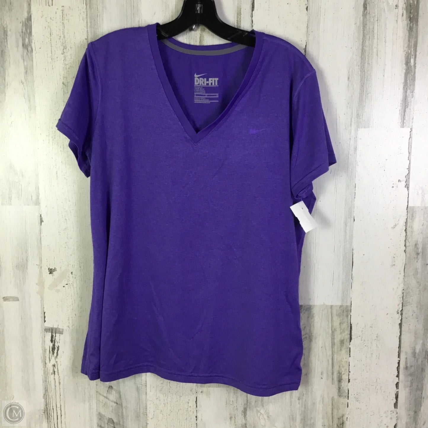 Athletic Top Short Sleeve By Nike Apparel In Purple, Size: Xl