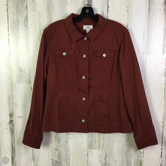 Jacket Utility By Croft And Barrow In Red, Size: L