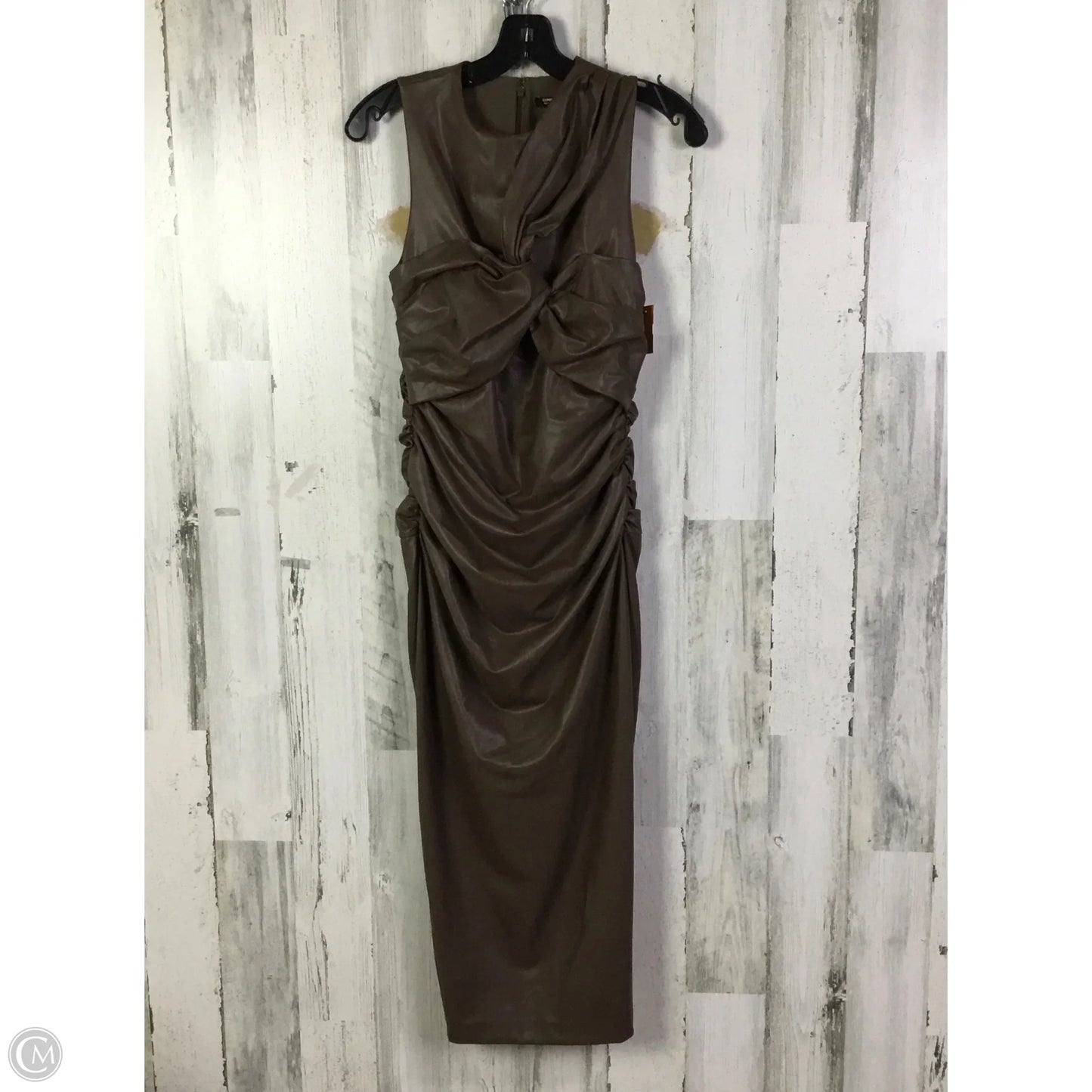 Dress Party Midi By Express In Brown, Size: S