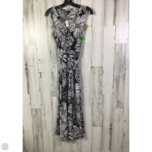 Dress Casual Midi By Talbots In Black & White, Size: Mp