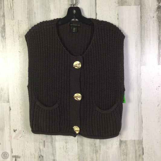 Vest Sweater By House Of Harlow In Brown, Size: M