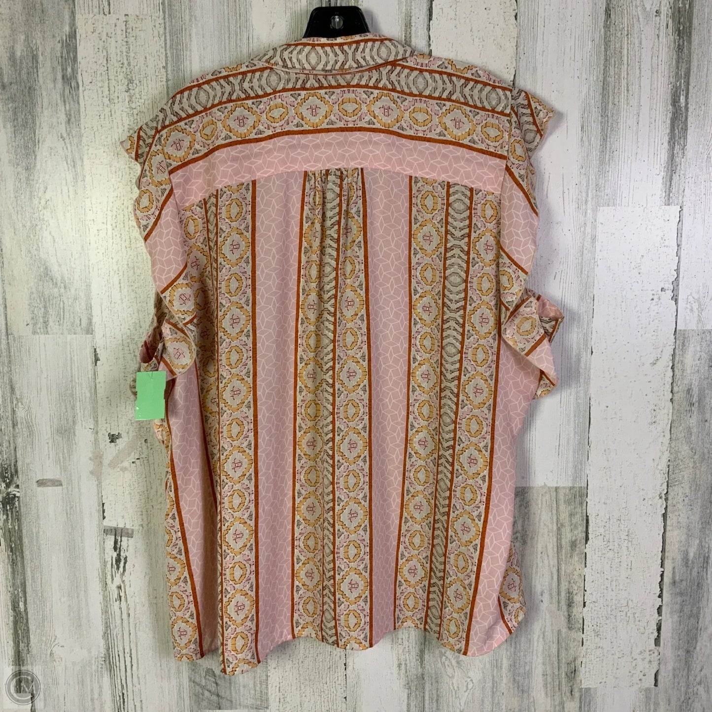 Blouse Designer By Karl Lagerfeld In Pink, Size: 2x