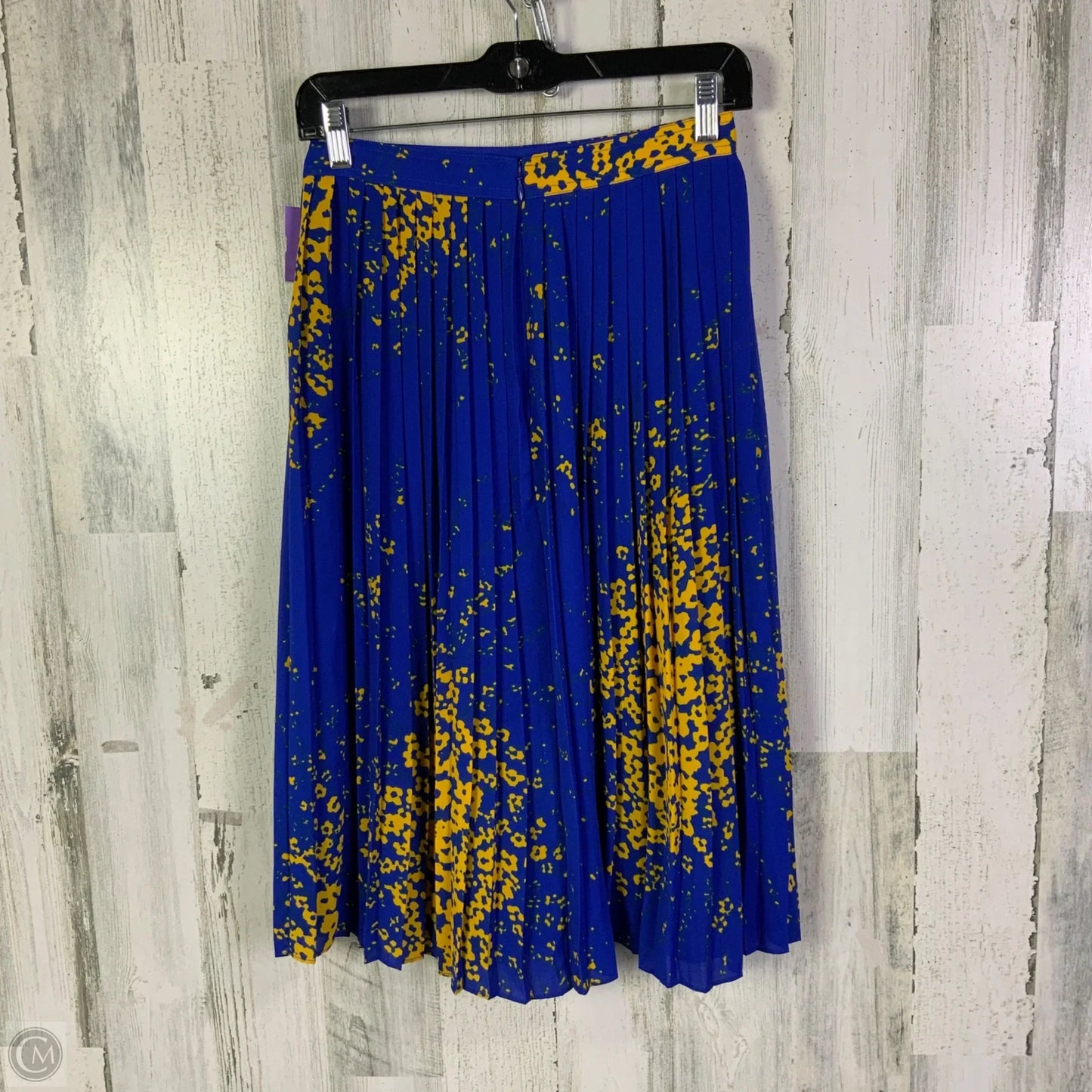Skirt Midi By J. Crew In Blue & Yellow, Size: 0