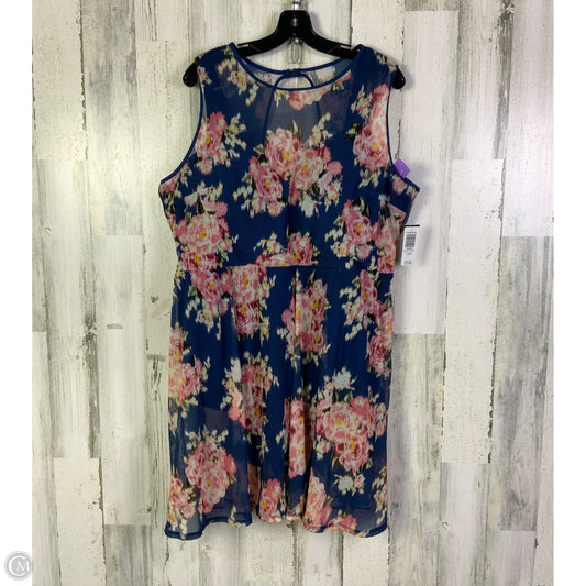 Swimsuit By Torrid In Blue & Pink, Size: 3x