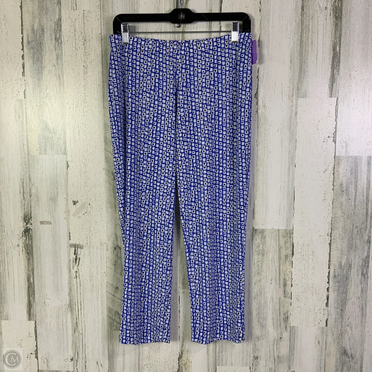 Pants Set 2pc By Clara Sun Woo In Blue & White, Size: M