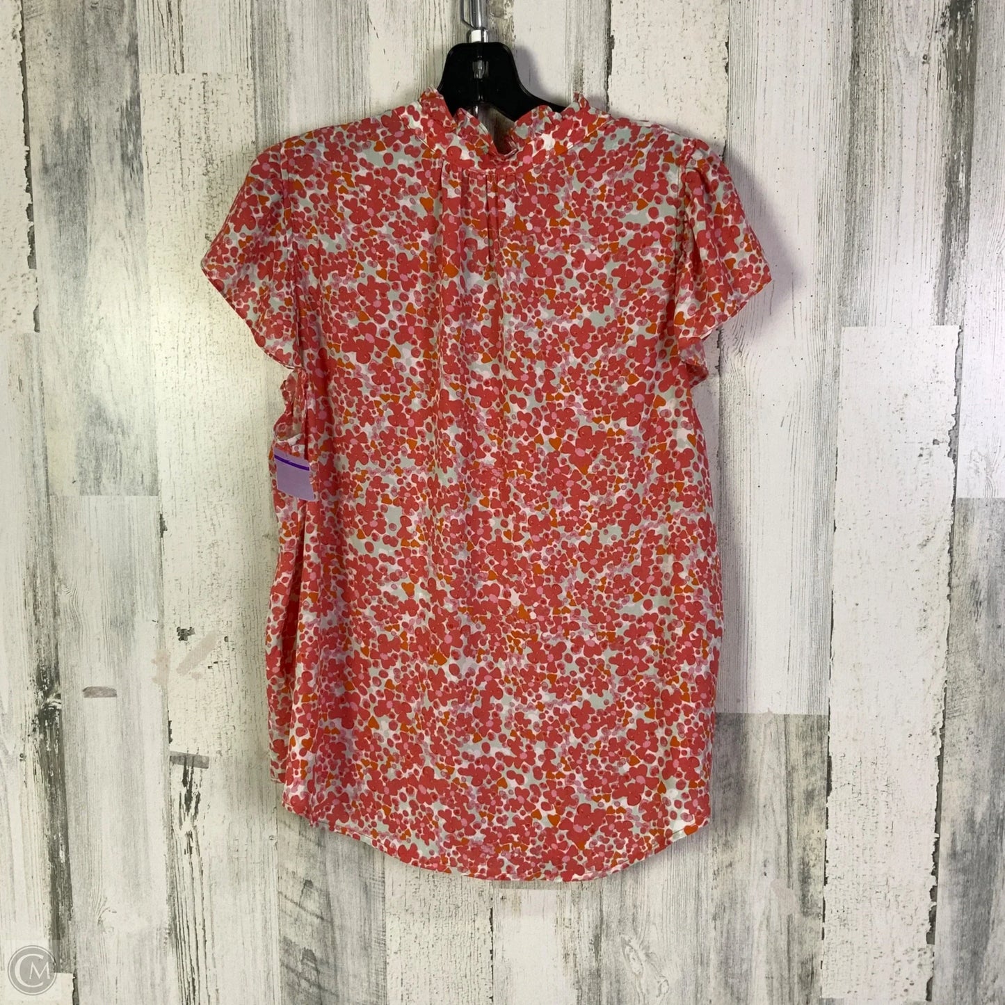 Blouse Short Sleeve By Clothes Mentor In Pink, Size: Xl