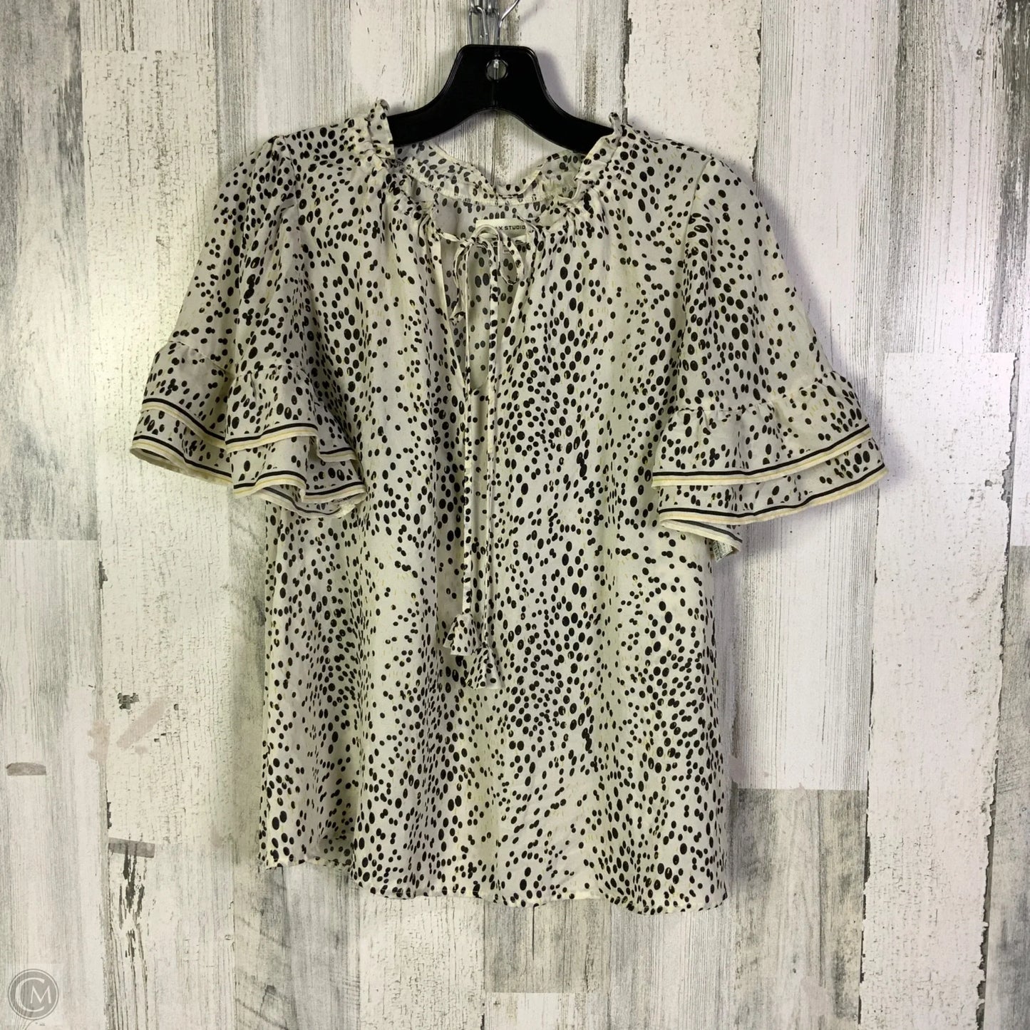 Blouse Short Sleeve By Max Studio In Cream, Size: M
