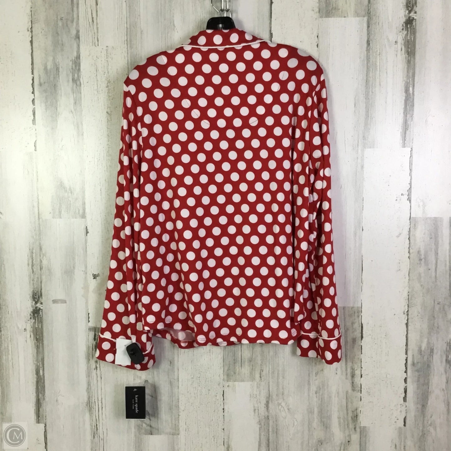 Pajamas Designer 2pc  By Kate Spade In Red & White, Size: L