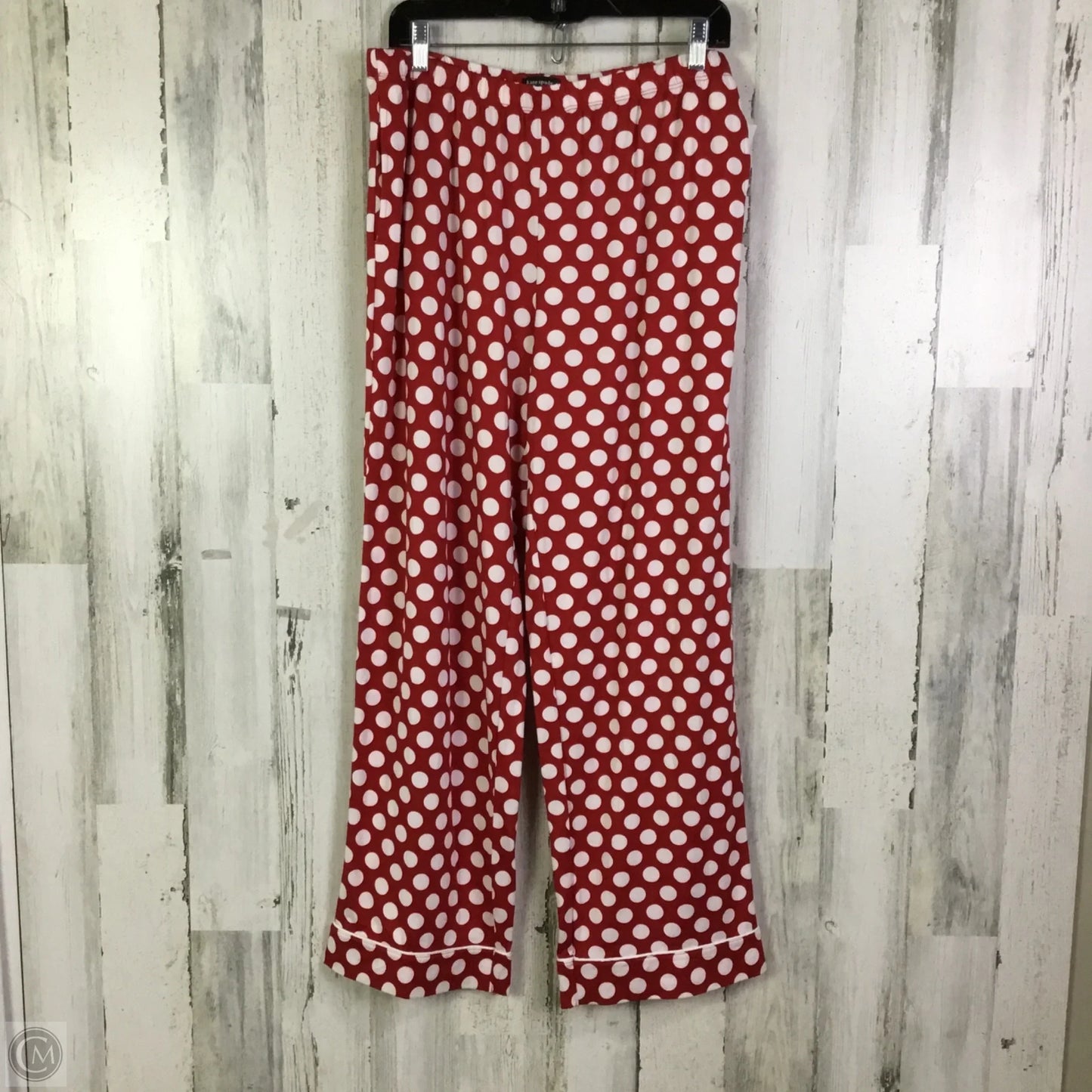 Pajamas Designer 2pc  By Kate Spade In Red & White, Size: L