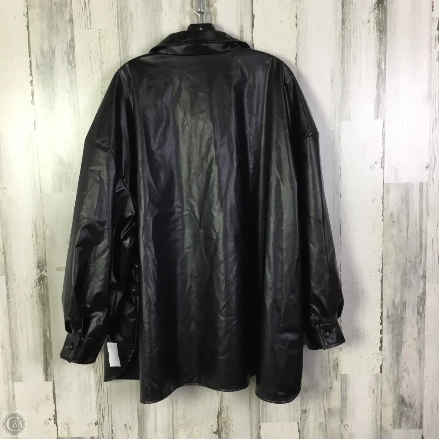 Jacket Shirt By Shein In Black, Size: 4x