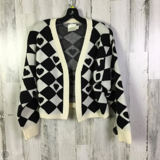 Sweater Cardigan By Maeve In Black & White, Size: Osfm