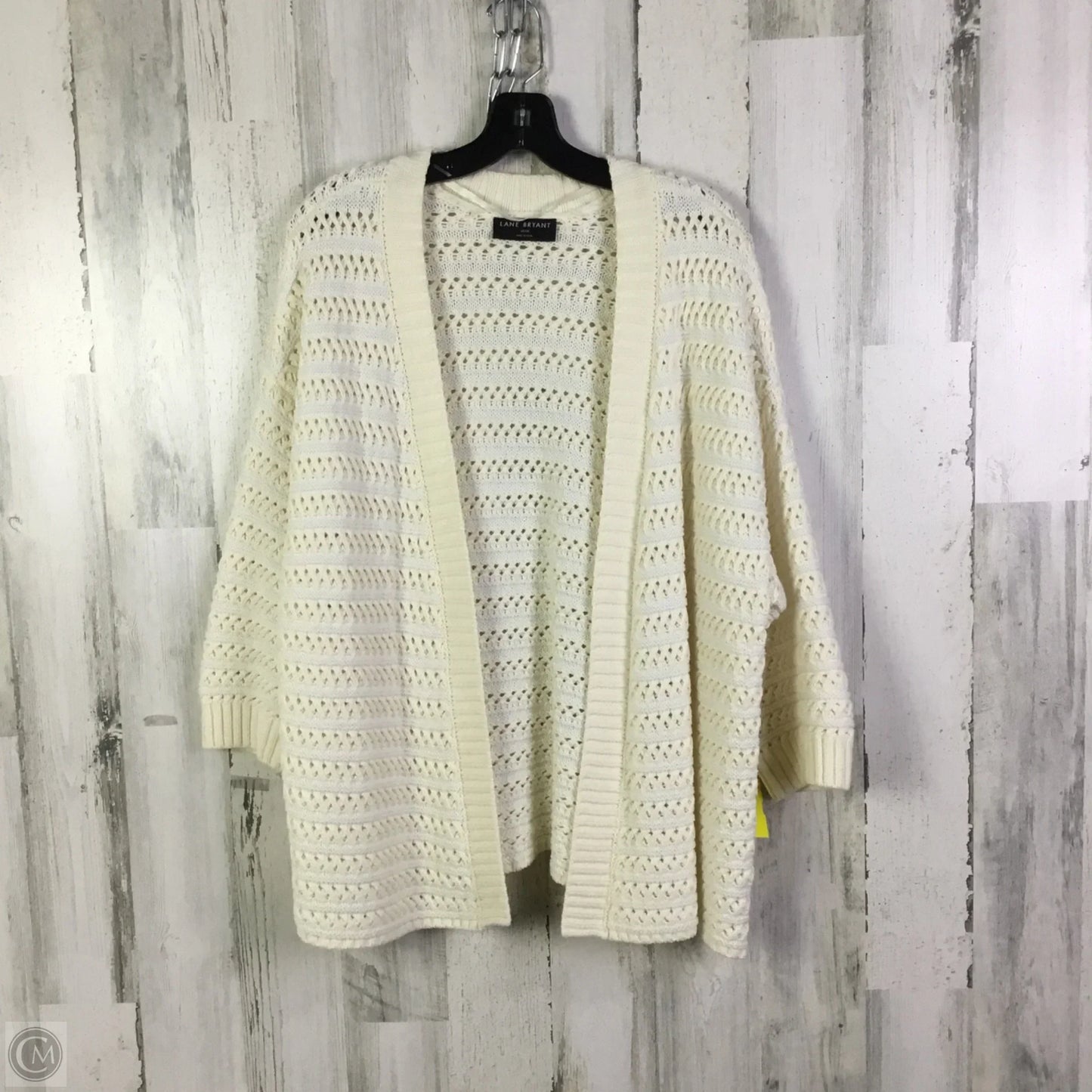 Sweater Cardigan By Lane Bryant In Cream, Size: 1x