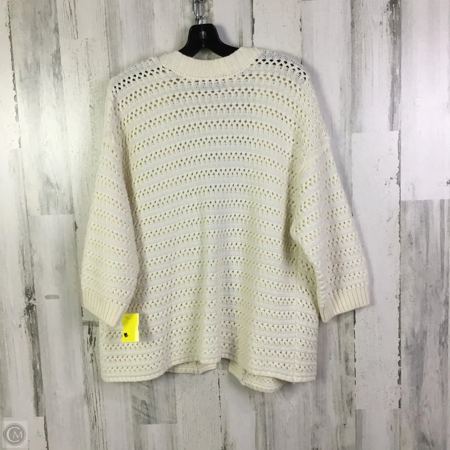 Sweater Cardigan By Lane Bryant In Cream, Size: 1x