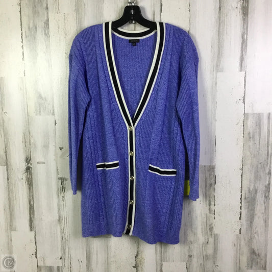 Sweater Cardigan By Talbots In Blue, Size: M