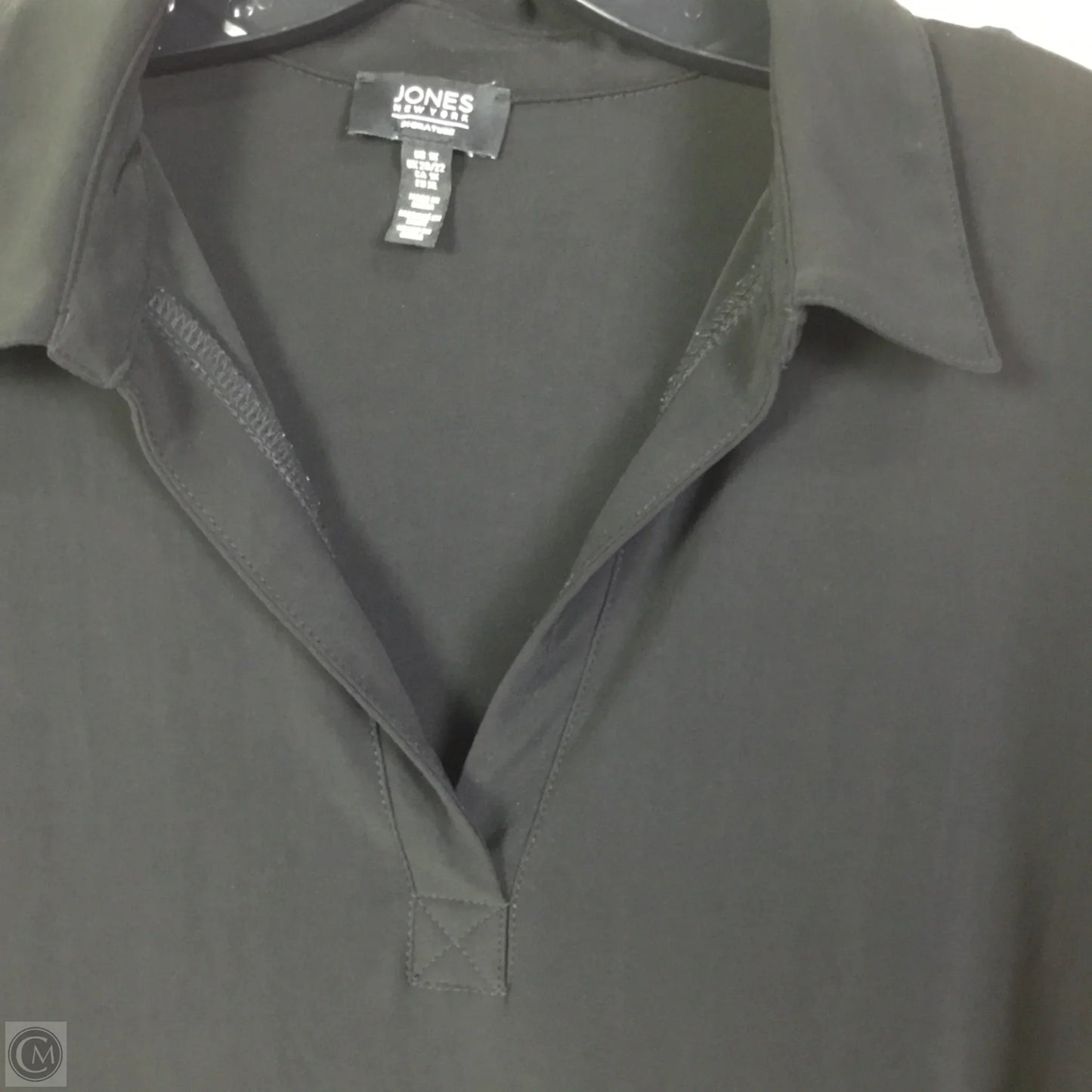 Top 3/4 Sleeve By Jones New York In Black, Size: 1x