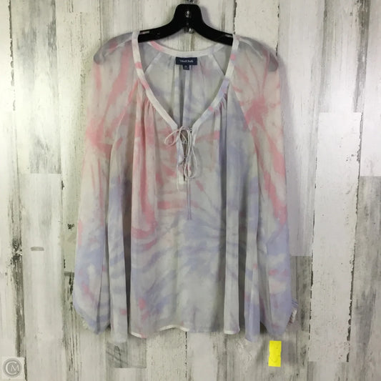 Top Long Sleeve By Modcloth In Blue & Pink, Size: 1x