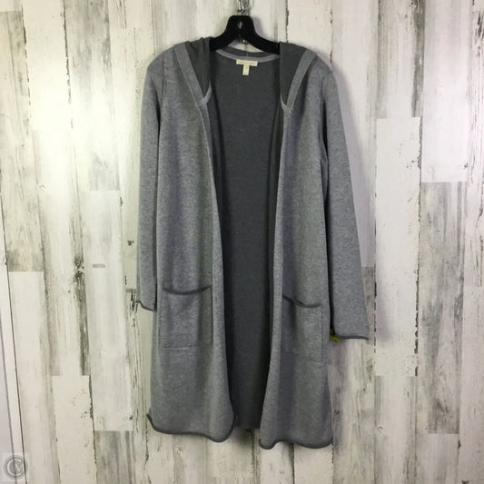 Sweater Cardigan By Eileen Fisher In Grey, Size: S