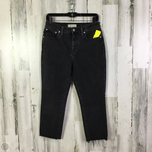 Jeans Straight By Madewell In Black Denim, Size: 6p
