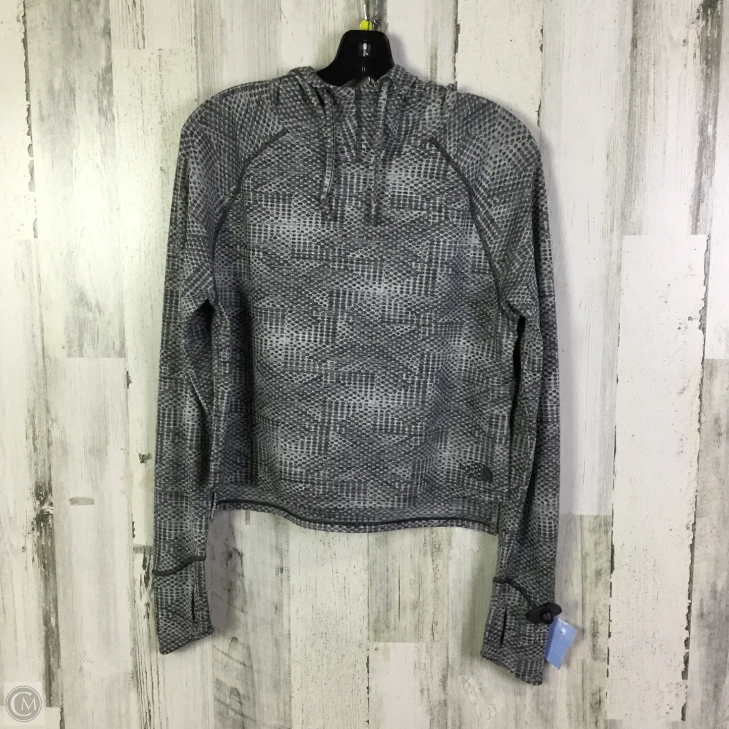 Athletic Top Long Sleeve Hoodie By The North Face In Grey, Size: S