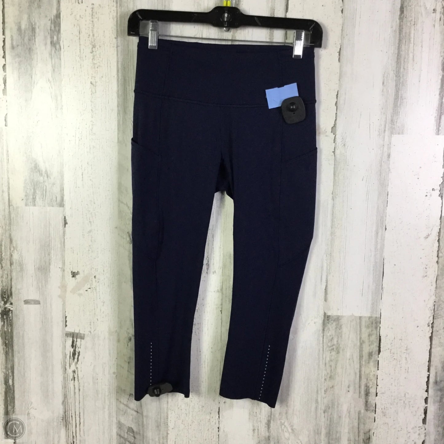 Athletic Capris By Lululemon In Blue, Size: 6