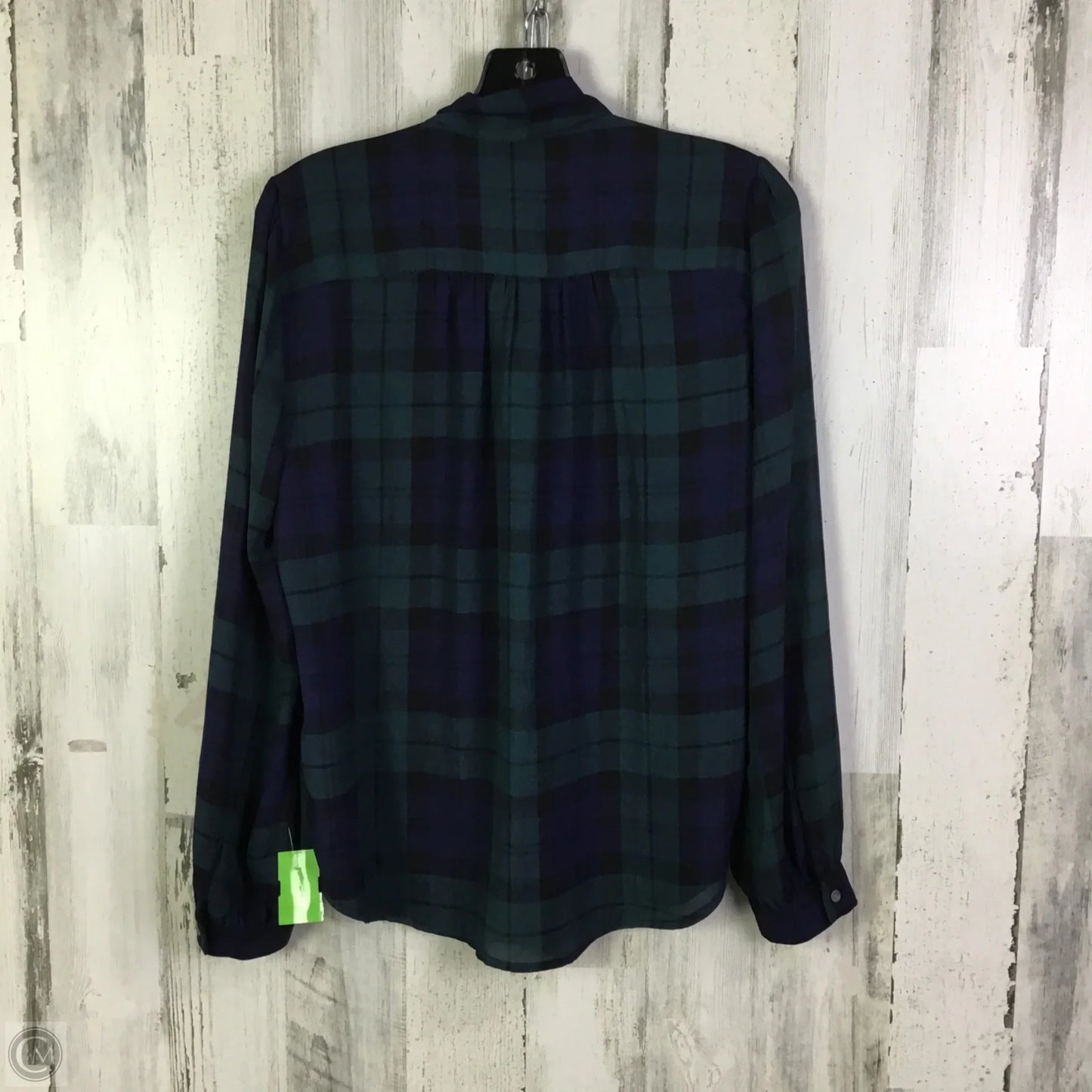 Blouse Long Sleeve By J. Crew In Blue & Green, Size: S