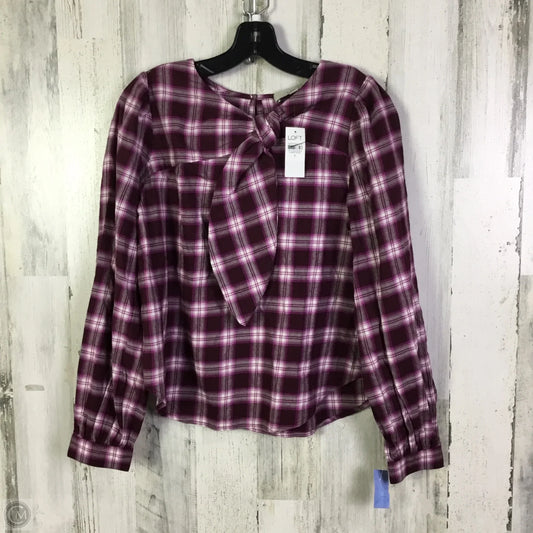 Top Long Sleeve By Loft  In Purple, Size: S