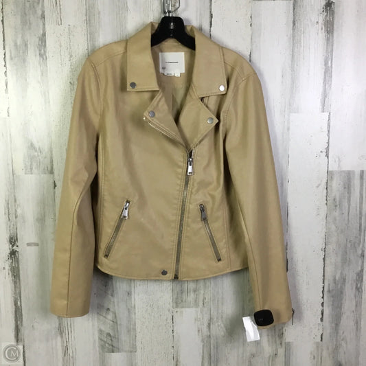 Jacket Moto By Anthropologie In Cream, Size: L