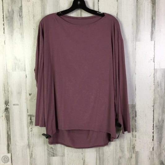 Athletic Top Long Sleeve Crewneck By Lululemon In Mauve, Size: Xl