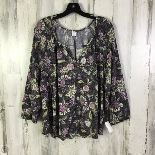 Top Long Sleeve By Old Navy In Navy, Size: Xl