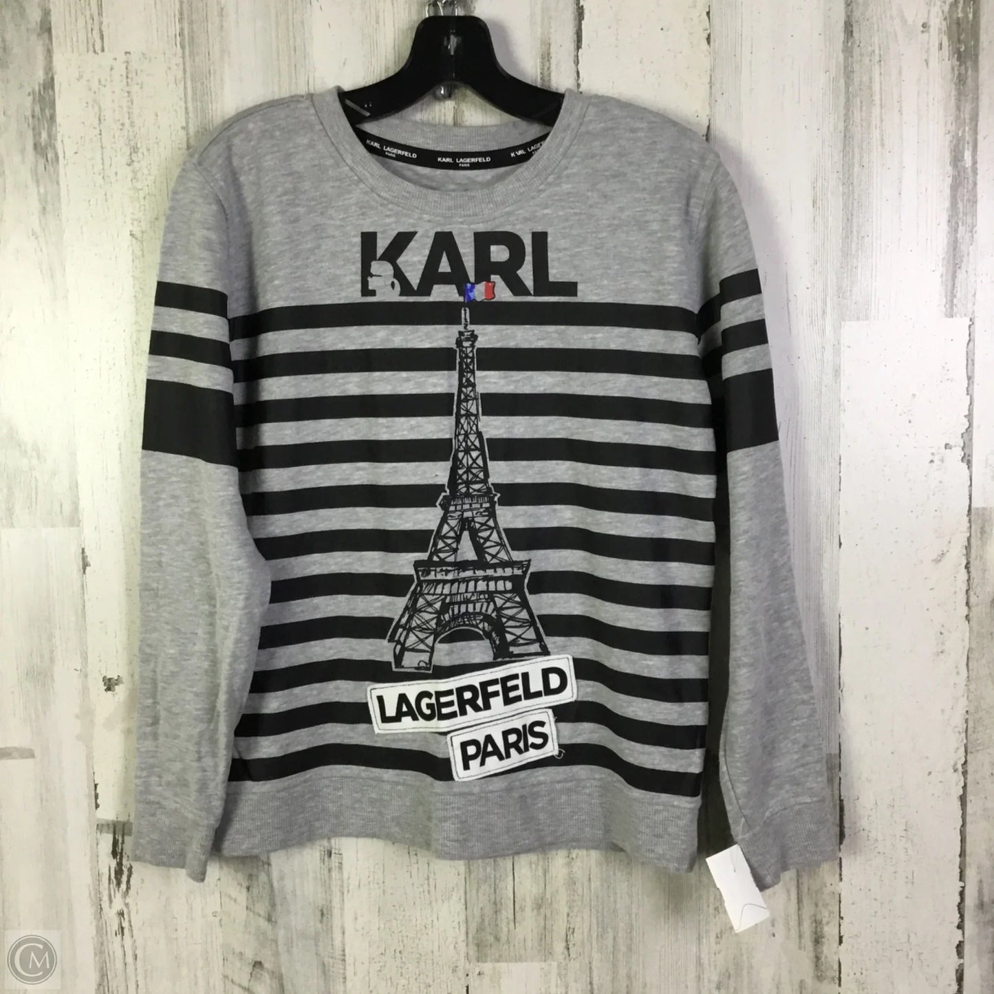 Sweater Designer By Karl Lagerfeld In Grey, Size: Xs