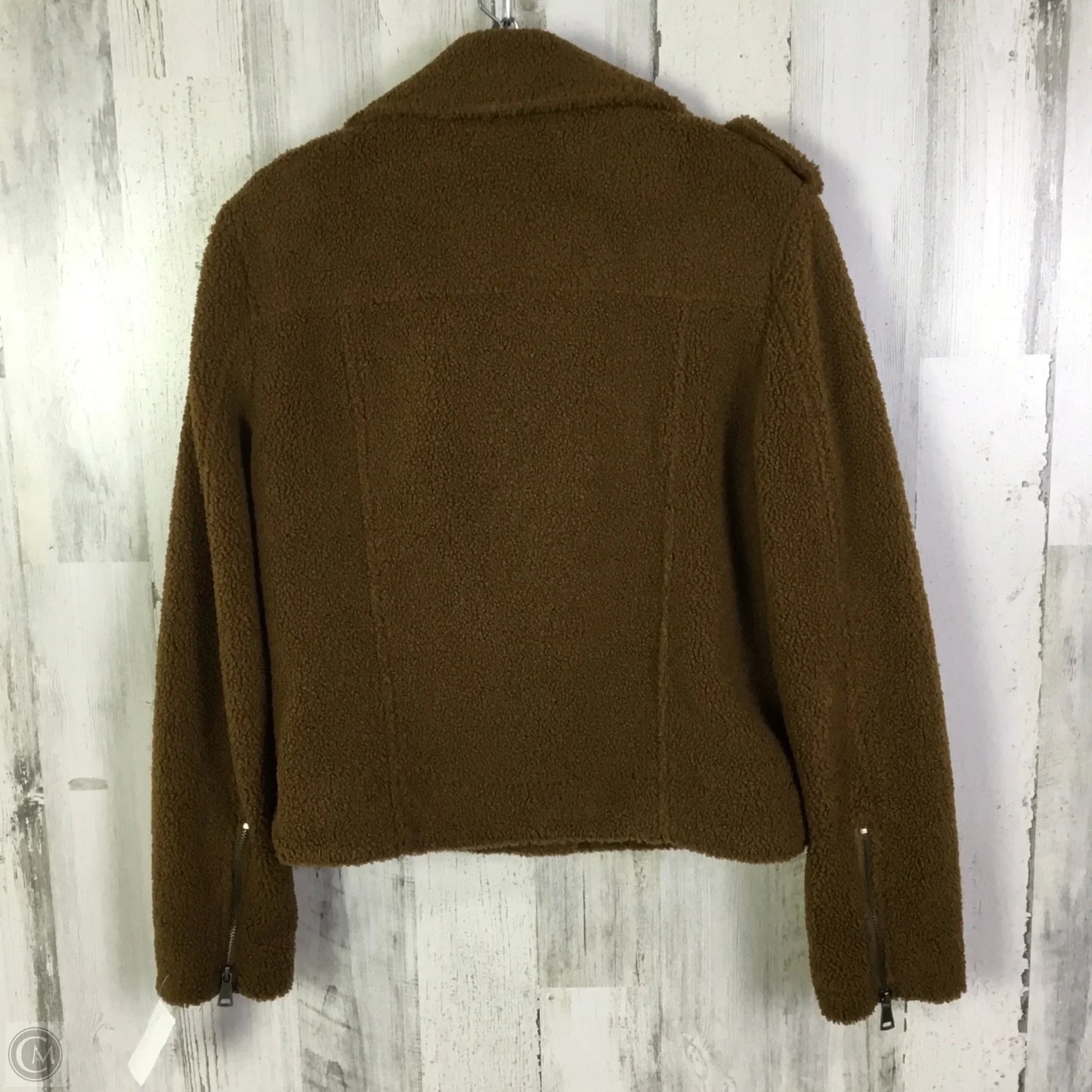 Jacket Moto By Max Studio In Brown, Size: L