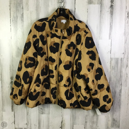 Jacket Puffer & Quilted By Mudpie In Animal Print, Size: Xl